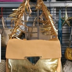 Sara Battaglia Theresa Fringe Satchel Handbag!